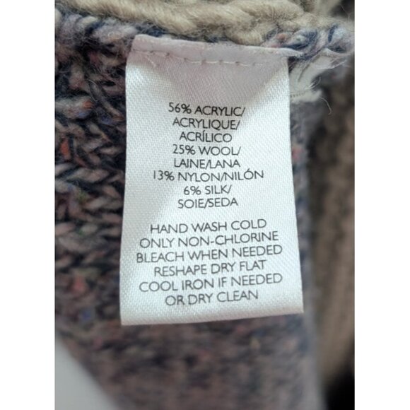 LOFT Women's Sweatr Size M Pullover Crewneck Chunky Colorblock - Picture 11 of 13